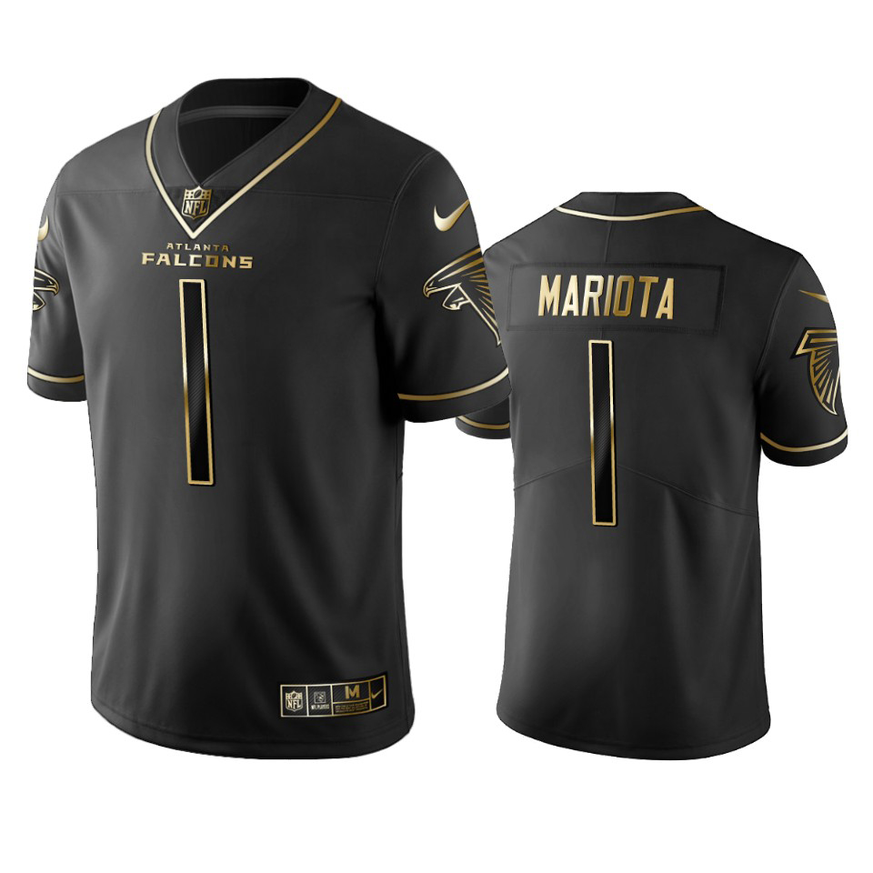 Atlanta Falcons #1 Marcus Mariota Men's Stitched Vapor Untouchable Limited Black Golden Jersey cheap jerseys for sale - CheapJerseys.Shop