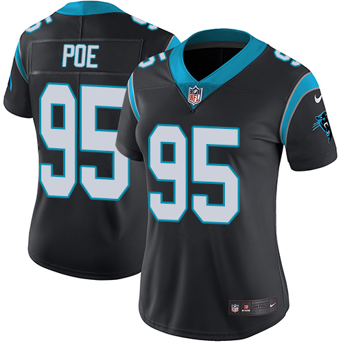 Carolina Panthers #95 Dontari Poe Black Team Color Women's Stitched Vapor Untouchable Limited Jersey Womens cheap jerseys for sale - CheapJerseys.Shop