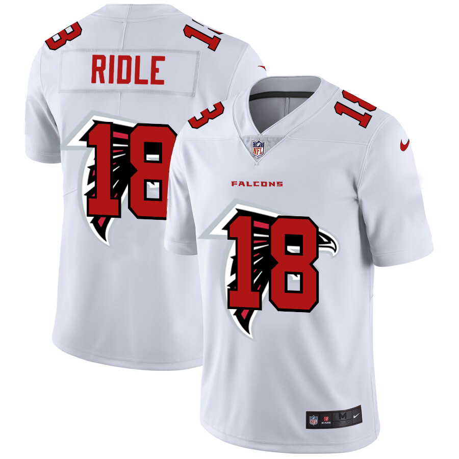 Atlanta Falcons #18 Calvin Ridley White Men's Team Logo Dual Overlap Limited Jersey cheap jerseys for sale - CheapJerseys.Shop
