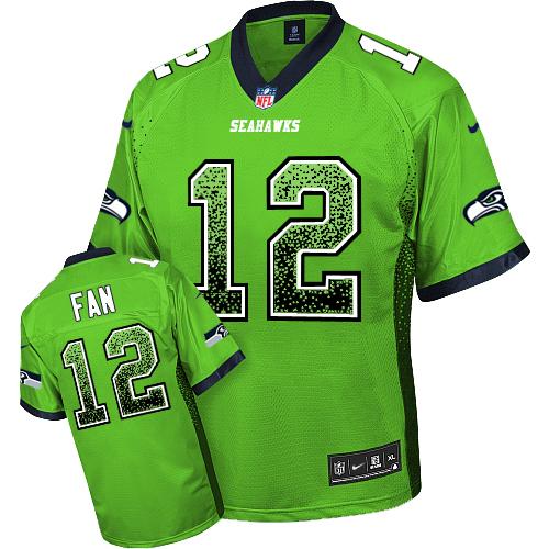 Seahawks #12 Fan Green Men's Stitched Elite Drift Fashion Jersey cheap jerseys for sale - CheapJerseys.Shop