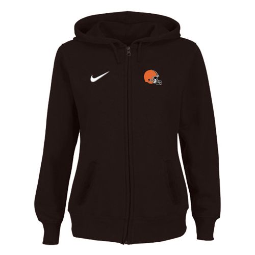 Women's Cleveland Browns Stadium Rally Full Zip Hoodie Brown cheap jerseys for sale - CheapJerseys.Shop