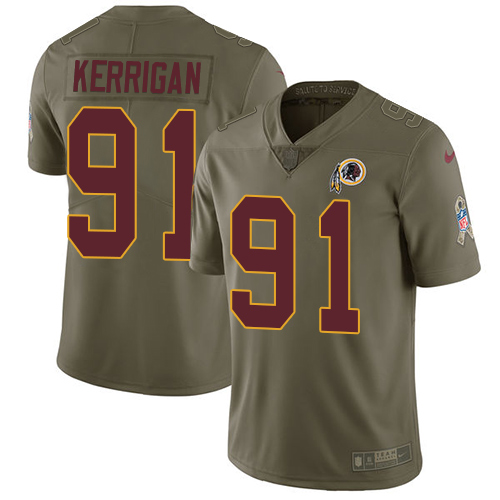 Washington Commanders #91 Ryan Kerrigan Olive Youth Stitched Limited 2017 Salute to Service Jersey Youth cheap jerseys for sale - CheapJerseys.Shop