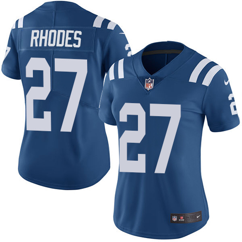 Indianapolis Colts #27 Xavier Rhodes Royal Blue Team Color Women's Stitched Vapor Untouchable Limited Jersey Womens cheap jerseys for sale - CheapJerseys.Shop
