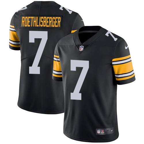 Pittsburgh Steelers #7 Ben Roethlisberger Black Alternate Youth Stitched Vapor Untouchable Limited Jersey Youth cheap jerseys for sale - CheapJerseys.Shop
