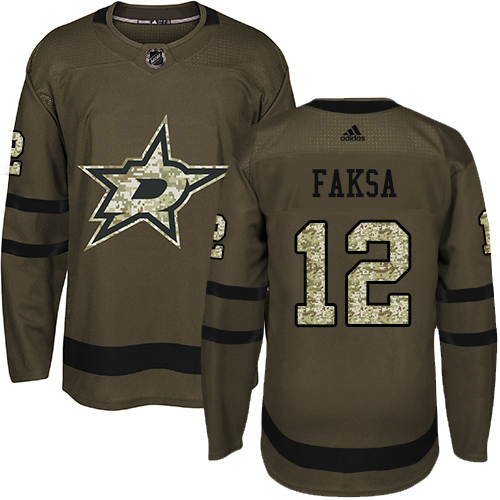 Dallas Stars #12 Radek Faksa Green Salute to Service Youth Stitched Jersey Youth cheap jerseys for sale - CheapJerseys.Shop