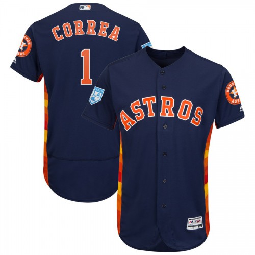 Houston Astros #1 Carlos Correa Navy 2019 Spring Training Flex Base Stitched Jersey Men's cheap jerseys for sale - CheapJerseys.Shop