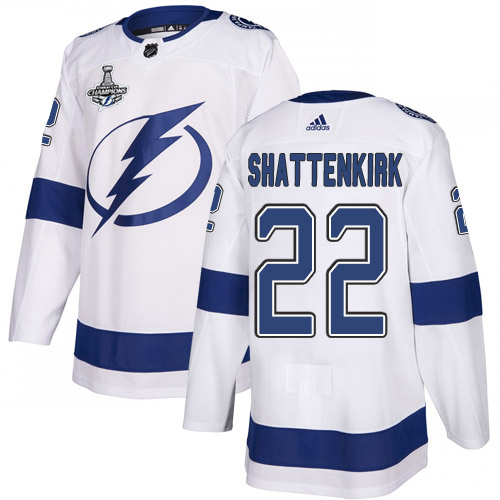 Tampa Bay Lightning #22 Kevin Shattenkirk White Road Authentic 2020 Stanley Cup Champions Stitched Jersey Men's cheap jerseys for sale - CheapJerseys.Shop