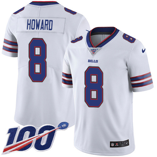 Buffalo Buffalo Bills #8 O. J. Howard White Men's Stitched 100th Season Vapor Limited Jersey Men's cheap jerseys for sale - CheapJerseys.Shop