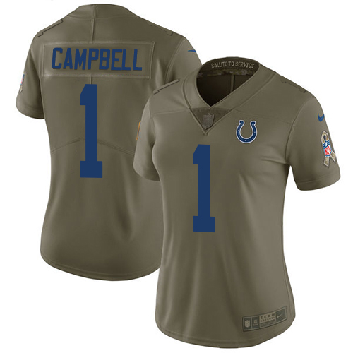 Colts #1 Parris Campbell Olive Women's Stitched Limited 2017 Salute To Service Jersey cheap jerseys for sale - CheapJerseys.Shop