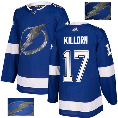 Tampa Bay Lightning #17 Alex Killorn Blue Home Authentic Fashion Gold Stitched Jersey Men's cheap jerseys for sale - CheapJerseys.Shop