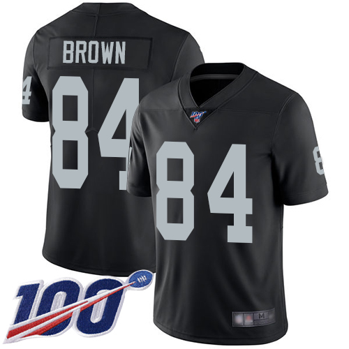 Las Vegas Raiders #84 Antonio Brown Black Team Color Men's Stitched 100th Season Vapor Limited Jersey Men's cheap jerseys for sale - CheapJerseys.Shop