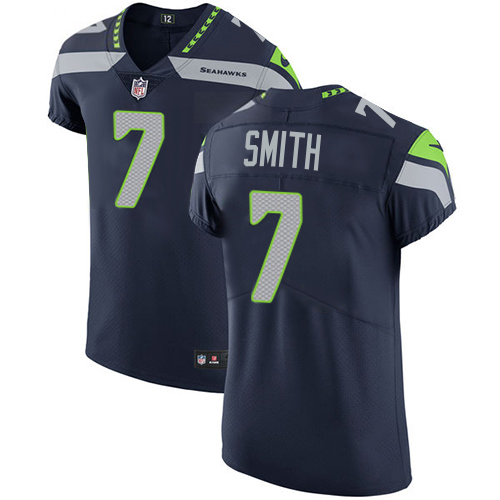 Seahawks #7 Geno Smith Steel Blue Team Color Men's Stitched Vapor Untouchable Elite Jersey cheap jerseys for sale - CheapJerseys.Shop