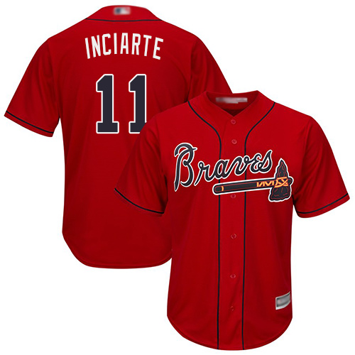 Atlanta Braves #11 Ender Inciarte Red Cool Base Stitched Youth Jersey Youth cheap jerseys for sale - CheapJerseys.Shop