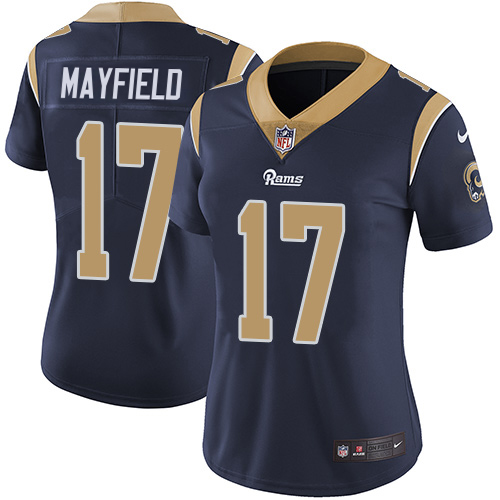 Rams #17 Baker Mayfield Navy Blue Team Color Women's Stitched Vapor Untouchable Limited Jersey cheap jerseys for sale - CheapJerseys.Shop