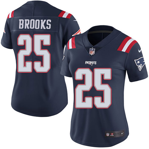 New England Patriots #25 Terrence Brooks Navy Blue Women's Stitched Limited Rush Jersey Womens cheap jerseys for sale - CheapJerseys.Shop