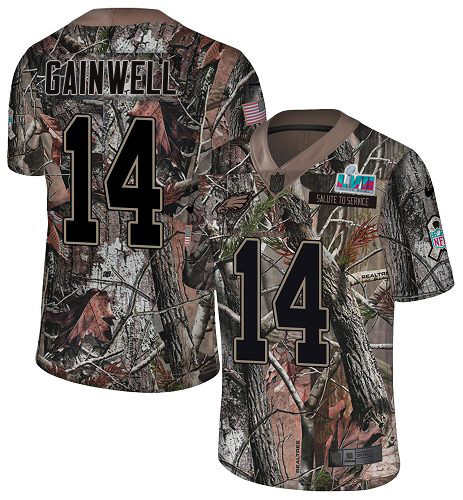 Eagles #14 Kenneth Gainwell Camo Super Bowl LVII Patch Men's Stitched Limited Rush Realtree Jersey cheap jerseys for sale - CheapJerseys.Shop