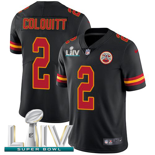 Kansas City Chiefs #2 Dustin Colquitt Black Super Bowl LIV 2020 Men's Stitched Limited Rush Jersey Men's cheap jerseys for sale - CheapJerseys.Shop