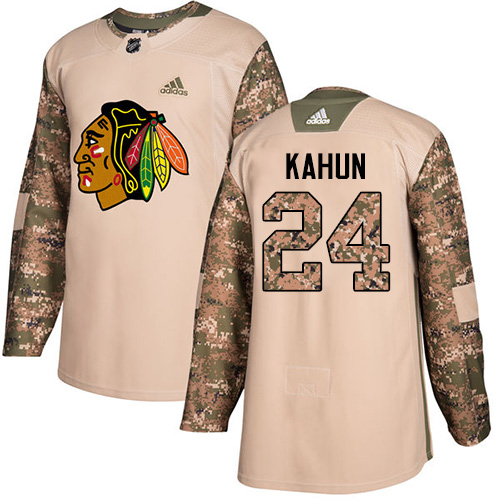 Chicago Blackhawks #24 Dominik Kahun Camo Authentic 2017 Veterans Day Stitched Jersey Men's cheap jerseys for sale - CheapJerseys.Shop