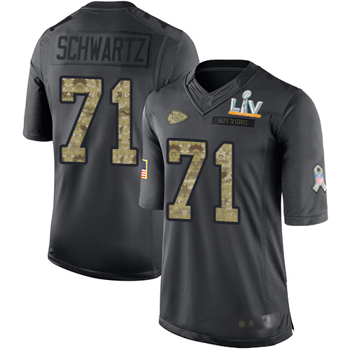 Kansas City Chiefs #71 Mitchell Schwartz Black Youth Super Bowl LV Bound Stitched Limited 2016 Salute to Service Jersey Youth cheap jerseys for sale - CheapJerseys.Shop