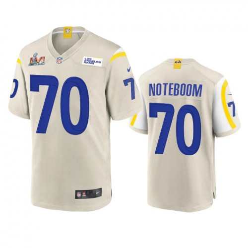 Los Angeles Los Angeles Rams #70 Joseph Noteboom Men's Super Bowl LVI Patch Game Jersey - Bone Men's cheap jerseys for sale - CheapJerseys.Shop