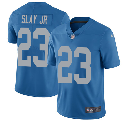 Detroit Lions #23 Darius Slay Jr Blue Throwback Youth Stitched Vapor Untouchable Limited Jersey Youth cheap jerseys for sale - CheapJerseys.Shop