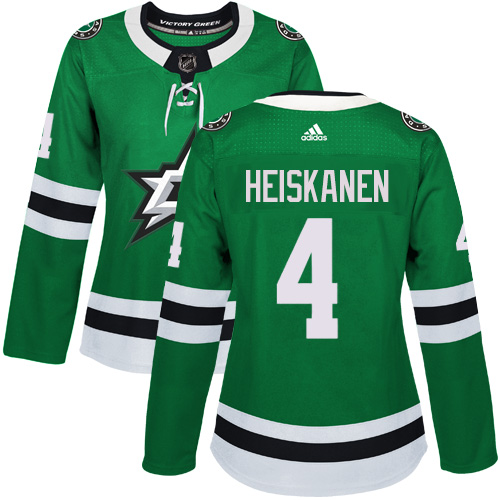 Dallas Stars #4 Miro Heiskanen Green Home Authentic Women's Stitched Jersey Womens cheap jerseys for sale - CheapJerseys.Shop