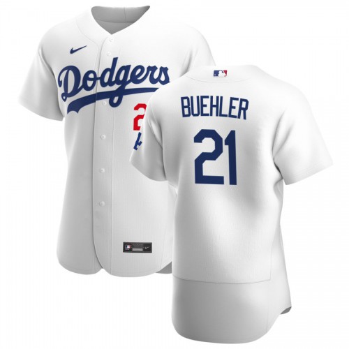 Los Angeles Los Angeles Dodgers #21 Walker Buehler Men's White Home 2020 Authentic Player Jersey Men's cheap jerseys for sale - CheapJerseys.Shop