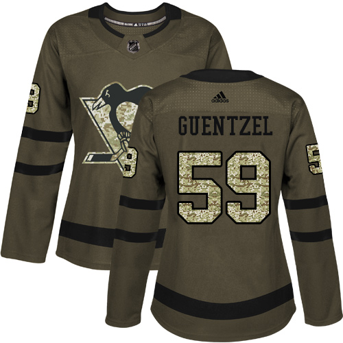 Pittsburgh Penguins #59 Jake Guentzel Green Salute to Service Women's Stitched Jersey Womens cheap jerseys for sale - CheapJerseys.Shop