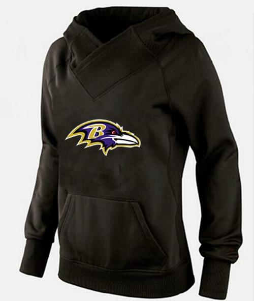 Women's Baltimore Ravens Logo Pullover Hoodie Black-1 cheap jerseys for sale - CheapJerseys.Shop