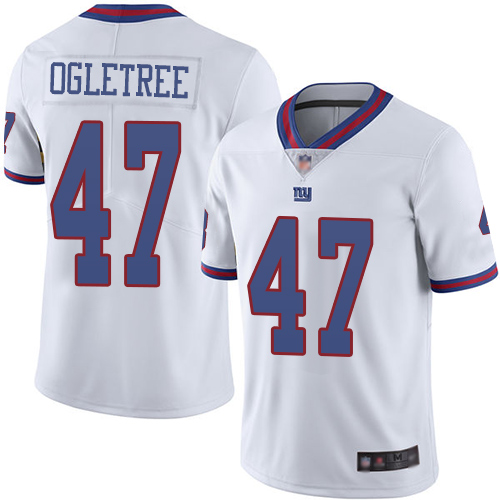 New York Giants #47 Alec Ogletree White Men's Stitched Limited Rush Jersey Men's cheap jerseys for sale - CheapJerseys.Shop