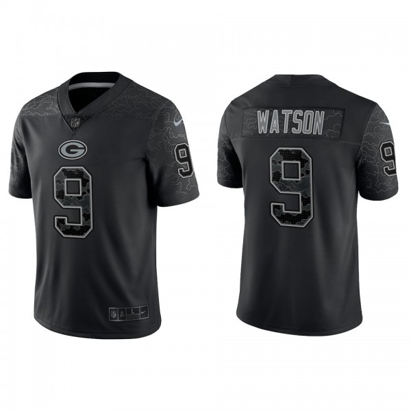 Men's Youth Women's Green Bay Packers #9 Christian Watson Black Reflective Limited Stitched Jersey cheap jerseys for sale - CheapJerseys.Shop