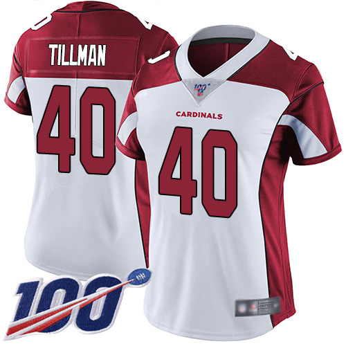 Cardinals #40 Pat Tillman White Women's Stitched 100th Season Vapor Limited Jersey cheap jerseys for sale - CheapJerseys.Shop
