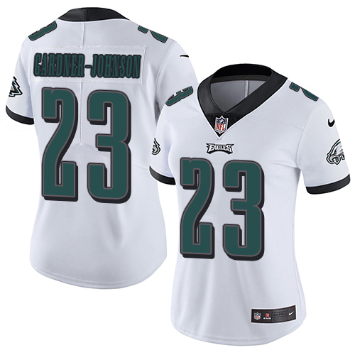 Eagles #23 C.J. Gardner-Johnson White Women's Stitched Vapor Untouchable Limited Jersey cheap jerseys for sale - CheapJerseys.Shop