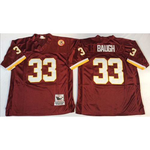 Mitchell And Ness Washington Commanders #33 Sammy Baugh Red Throwback Stitched Jersey Men's cheap jerseys for sale - CheapJerseys.Shop