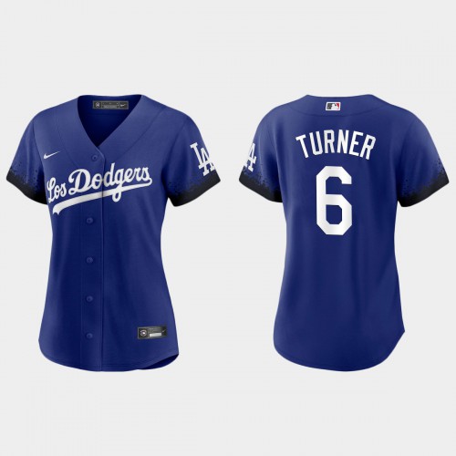 Los Angeles Los Angeles Dodgers #6 Trea Turner Women's 2021 City Connect Jersey Royal Womens cheap jerseys for sale - CheapJerseys.Shop