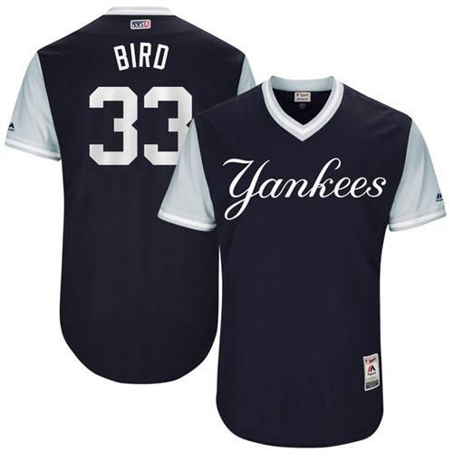 New York Yankees #33 Greg Bird Navy