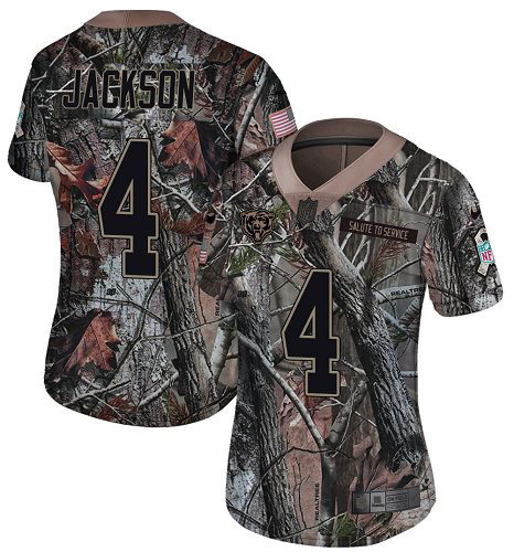 Bears #4 Eddie Jackson Camo Women's Stitched Limited Rush Realtree Jersey cheap jerseys for sale - CheapJerseys.Shop