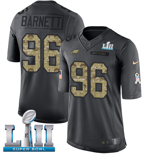 Philadelphia Eagles #96 Derek Barnett Black Super Bowl LII Youth Stitched Limited 2016 Salute to Service Jersey Youth cheap jerseys for sale - CheapJerseys.Shop