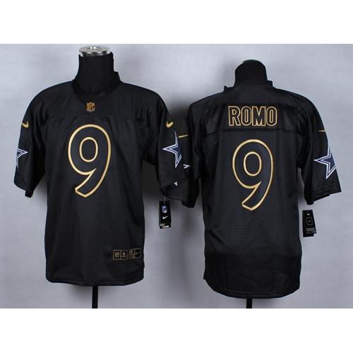 Dallas Cowboys #9 Tony Romo Black Men's Stitched Elite Gold No. Fashion Jersey Men's cheap jerseys for sale - CheapJerseys.Shop