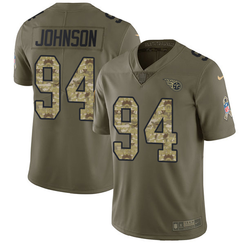 Tennessee Titans #94 Austin Johnson Olive/Camo Men's Stitched Limited 2017 Salute To Service Jersey Men's cheap jerseys for sale - CheapJerseys.Shop