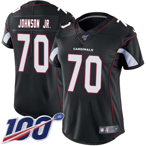 Cardinals #70 Paris Johnson Jr. Black Alternate Women's Stitched 100th Season Vapor Untouchable Limited Jersey cheap jerseys for sale - CheapJerseys.Shop