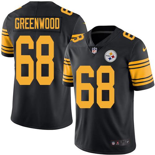 Pittsburgh Steelers #68 L.C. Greenwood Black Men's Stitched Limited Rush Jersey Men's cheap jerseys for sale - CheapJerseys.Shop
