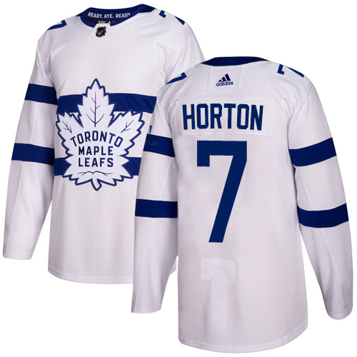 Maple Toronto Maple Leafs #7 Tim Horton White Authentic 2018 Stadium Series Stitched Jersey Men's cheap jerseys for sale - CheapJerseys.Shop