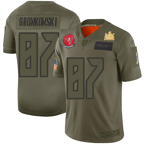 Buccaneers #87 Rob Gronkowski Camo Youth Super Bowl LV Champions Patch Stitched Limited 2019 Salute To Service Jersey cheap jerseys for sale - CheapJerseys.Shop