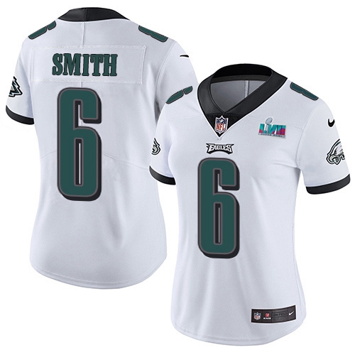 Eagles #6 DeVonta Smith White Super Bowl LVII Patch Women's Stitched Vapor Untouchable Limited Jersey cheap jerseys for sale - CheapJerseys.Shop
