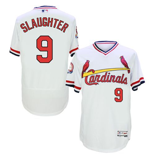 St.Louis Cardinals #9 Enos Slaughter White Flexbase Authentic Collection Cooperstown Stitched Jersey Men's cheap jerseys for sale - CheapJerseys.Shop