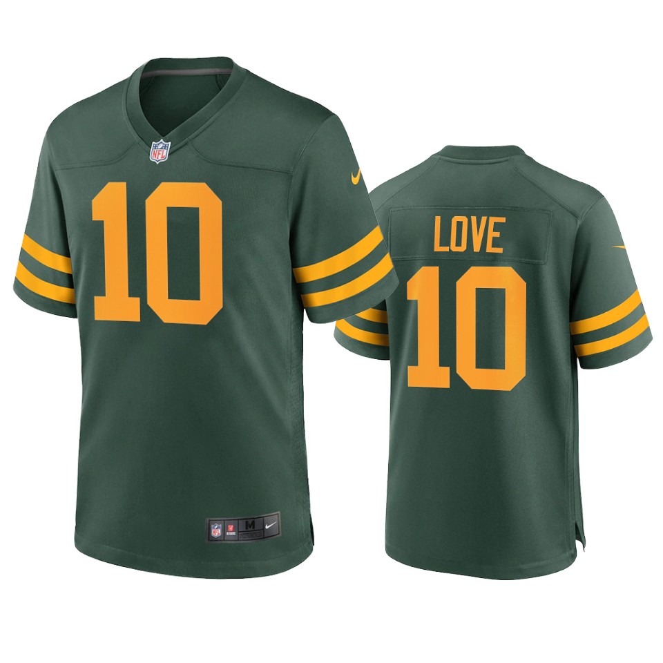 Green Bay Packers #10 Jordan Love Men's Alternate Game Player Jersey - Green cheap jerseys for sale - CheapJerseys.Shop