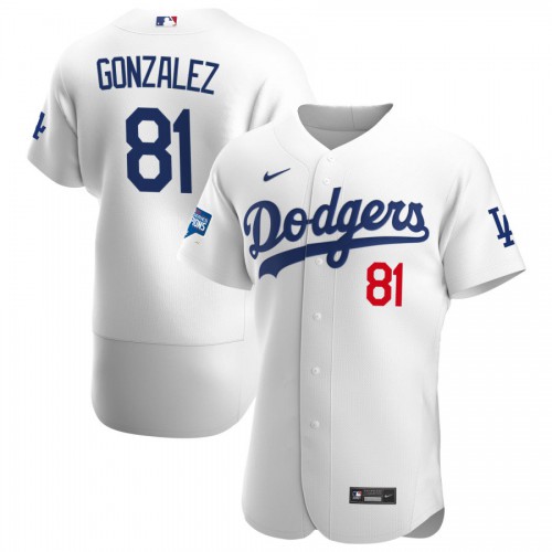Los Angeles Los Angeles Dodgers #81 Victor Gonzalez Men's White Home 2020 World Series Champions Authentic Player Jersey Men's cheap jerseys for sale - CheapJerseys.Shop
