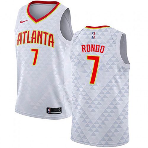 Atlanta Hawks #7 Rajon Rondo White Swingman Association Edition Jersey Mens cheap jerseys for sale - CheapJerseys.Shop