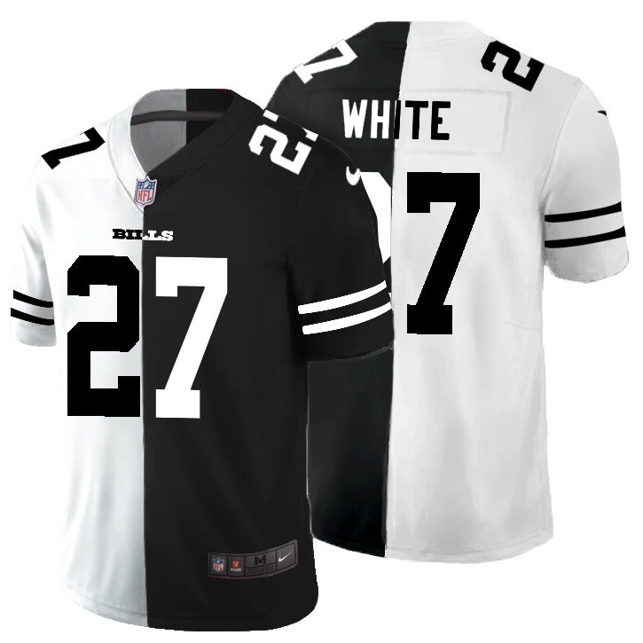 Buffalo Bills #27 Tre'Davious White Men's Black V White Peace Split Vapor Untouchable Limited Jersey cheap jerseys for sale - CheapJerseys.Shop